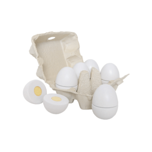 drewniane jajka ekologiczne do krojenia, zabawka dla dzieci