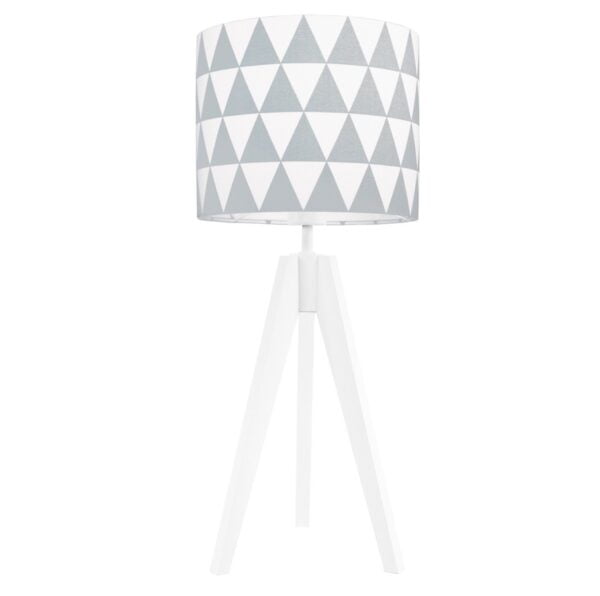 lampa na stolik szare trójkąty