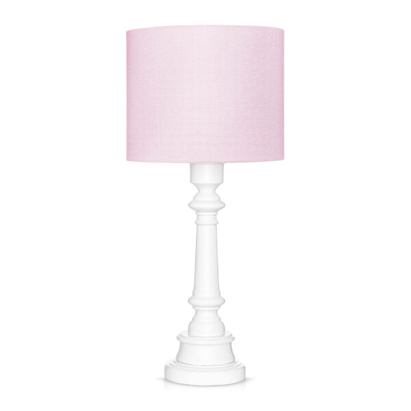 Różowa lampa na stolik