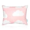 Różowa poduszka dla dzieci w chmurki