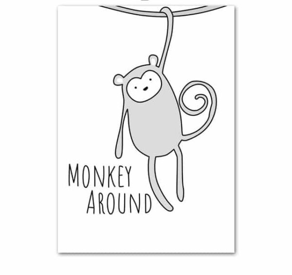 Plakat na ścianę Monkey monochrome