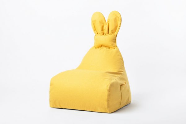 Pufa dla dzieci królik żółty