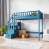 Łóżko antresola dla dziecka 160x80 niebieskie
