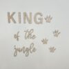 Drewniany napis do pokoju dziecka King of the jungle