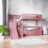 Łóżko piętrowe dla dziewczynek 160x80 różowe