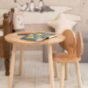 Drewniane krzesełko i stolik dla dziecka myszka