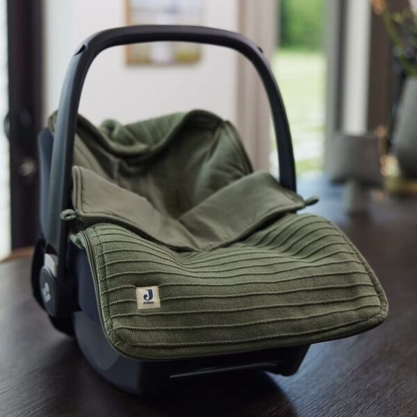 Śpiworek do wózka i fotelika Jollein Pure Knit Leaf Green