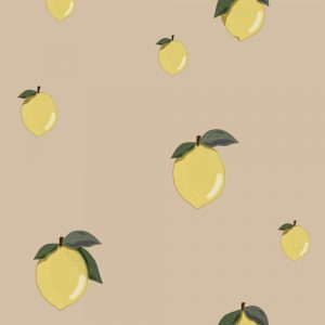 DEKO.TAP .392 300x300 - Tapeta cytrynki Little Lemons Beige